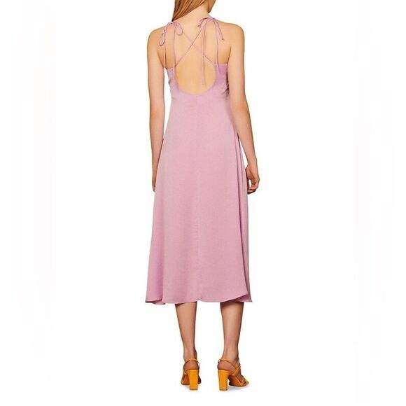 NWT SANDRO PARIS PRALINE MIDI SLIP DAY DRESS IN LILAC LAVENDER - Picture 5 of 7